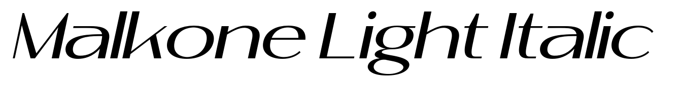 Malkone Light Italic